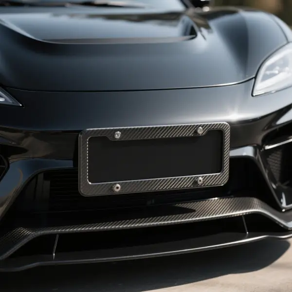 Upgrade your ride with our Carbon fiber license plate holder—a sleek Automotive carbon fiber accessory that combines style and strength. This carbon fiber license plate frame is not just a Durable license plate holder, but also a Lightweight carbon plate frame, perfect for any vehicle. Elevate your look with this premium Automotive carbon fiber accessory today!